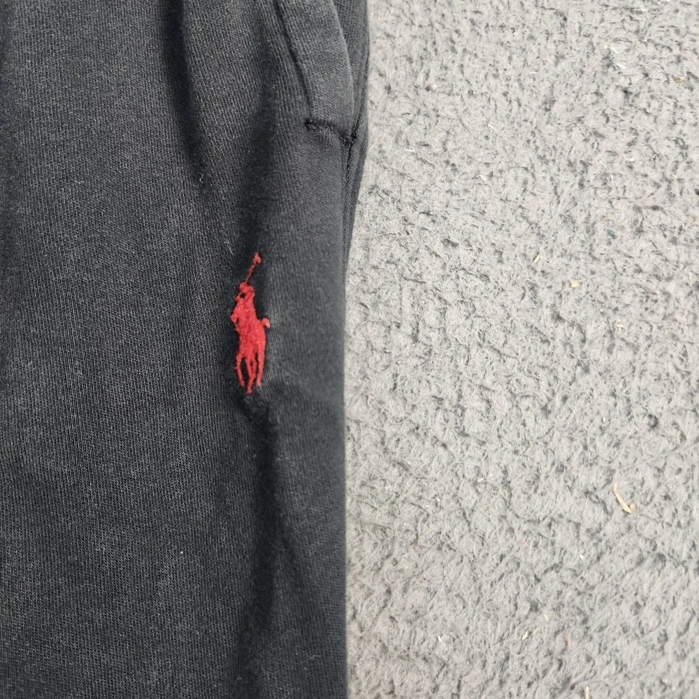 Polo Ralph Lauren Jogger Pants Mens Medium Black Elastic Waist Pony Logo Casual